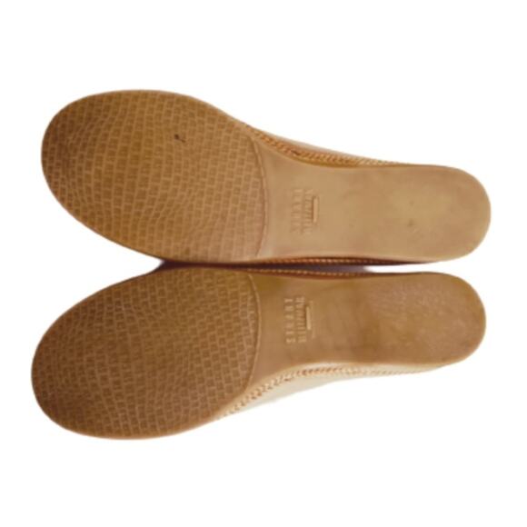 Stuart Weitzman Loafers Flats Shoes Camel Patent Leather Geek Loafers Size 5 - Picture 4 of 15